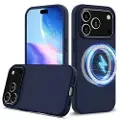 Mtp Products iPhone 17 Pro Max Liquid Silikondeksel - MagSafe-kompatibel - Mørkeblå