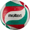 Molten V4M1500, Grønn, Rød, Hvit, Lær, Syntetisk, 18-panel ball, Inne & Ute, Mønster, Unisex