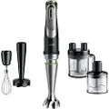 Braun Multiquick 9 MQ 9187XLI - Håndmikser - 1200 W - premiumsvart / børstet rustfritt stål
