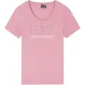 Emporio Armani Train Logo Series Rn Fancy Strass Kortarmet T-skjorte