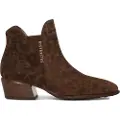Hispanitas for woman. PHI254383 Brown Verona Leather Ankle Boots (40), 3 to 5 cm, None, Casual, Animal Print