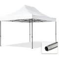 TOOLPORT 3x4,5 m stål, pop up partytelt, uden sidepaneler, hvit
