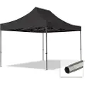 TOOLPORT 3x4,5 m stål, pop up partytelt, uden sidepaneler, svart