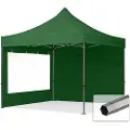 TOOLPORT 3x3 m stål, pop up partytelt, uden sidepaneler, svart