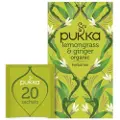 Pukka Lemongrass &amp; Ginger teposer 20-pakning