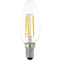 Eglo - LED-filamentlyspære - form: C35 - E14 - 4.5 W (ekvivalent 40 W) - klasse F - varmt hvitt lys - 2700 K - gjennomsiktig