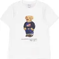 Ralph Lauren for boy. 323P00508001 Cotton T-shirt with Polo Bear (10/12años=140/149cm), White, Casual, Short sleeve, children's fashion