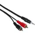 Hama - Lydkabel - mini-phone stereo 3.5 mm hann til RCA hann - 2 m - svart