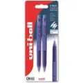 Uni-Ball Erase URN-181 2stk Viskbare kuglepenne Blå Skrivefarve ( eraseable ink) Blækket forsvinder ved Friktionsvarme - (kryds & tværs kuglepen)