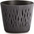 Prosperplast Blomsterpotte SANDY RUND - antrasitt diameter 19cm