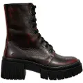 Art for woman. 1137513F4003_008 Leather Ankle Boots 1375 York maroon (40), 3 to 5 cm, Laces, Casual