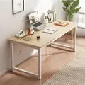 24hShop Skrivebord 160cm med Eikefarget Bordplate og Hvite Ben