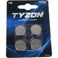 TyZon CR2025 lithium batterier 4-pak