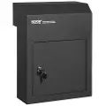 Vevor Through The Door Key Drop Box 12x6x16" postkasse med 1,8"12" nøkkellås svart