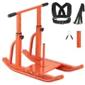 Vevor Vektslede, Stålkraftslede, Treningsslede for Atletisk Trening, Hastighetsforbedring, Treningsutstyr med Justerbart Høydehåndtak, Kompatibel med 25/51 mm Vektskiver, Oransje