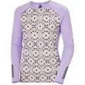 Helly Hansen Lifa Active Graphic Crew, Dame, Heather Ice