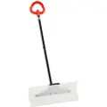 Vevor snøskuffer, 61 cm bred utendørs snøplogspade med ergonomisk grep, HDPE-plastblad, vinterspadler med segmentert håndtak, bærbart snøryddingsverktøy for innkjørsel, hage, camping