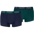 Puma Trunks (2-Pack) Men, Clothing, Green/Blue, 4