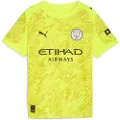 Puma Manchester City 25/26 Goalkeeper Jersey Youth, Clothing, Yellow Alert, 7-8Y