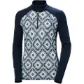 Helly Hansen Lifa Merino Midweight Graphic 1/2 Zip, Dame, Navy