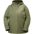 Helly Hansen Seven J Plus, Regnjakke, Dame, Plus Size, Lav Green