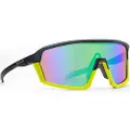 Demon Gravel, Solbriller, Matt Black Yellow Green
