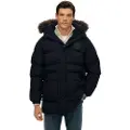 Superdry for man. M5012208A Long Parka Everest Baffled navy (XXL), Casual, Polyester