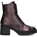 Hispanitas for woman. HI243605 Lilac Mid Leather Ankle Boots (42), 3 to 5 cm, Laces, Casual, Purple
