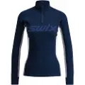 Swix RaceX Merino Half Zip, Dame, Dark Navy/Light Grey Melange