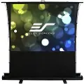 Elite Screens ezCinema Tab-Tension Series - Projeksjonsskjerm med gulvstativ - står på gulv - 80 (203 cm) - 16:9 - Matte White, MaxWhite 2 - svart