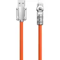 Dudao L24AL USB-A to angled Lightning cable 30W 1m 180° rotation orange