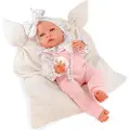 Berjuan Nyfødt Jente Dungarees Med Pannebånd Babydukke 45 Cm