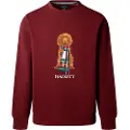 Hackett London for man. HM5800015 Heritage Harry maroon sweatshirt (XL), Casual, Cotton