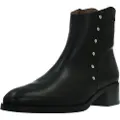 Wonders for woman. D-1807 Leather ankle boots Bonjour 07 black (36), 1 to 3 cm, Zip, Casual