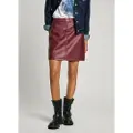Pepe Jeans for woman. PL901149 Garnet Charlotte skirt (XL), Casual, Maroon, Polyurethane