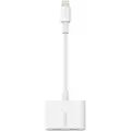 Belkin 3.5 mm Audio + Charge RockStar - Belysning til hodetelefonsjakk / ladeadapter - Lightning hann til Lightning, 4-polsminijakk hunn - hvit