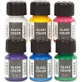 Adlibris Glass Color Frost, ass. farger, 6x30 ml/ 1 pk.