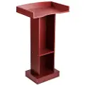 Vevor Podiumstativ, 1040 mm trepult, laptopbord med bred leseflate og oppbevaringshylle, kantstopper, elegant design, gulvstående, for klasserom, konferanse, kirke og presentasjon