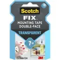 3M Scotch doppelseitiges Montageklebeband, 19 mm x 1,5 m transparent, stark klebend, Tragkraft: 30 cm f?r 2 kg, - 1 St?ck (40041915)