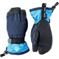 Hestra Gauntlet CZone, 3-finger Skihansker, Junior, Dark Blue/Sky Blue