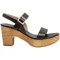 Neosens for woman. 332721101003_001 Leather sandals S3272 St.laurent black (38), 5 to 8 cm, Buckle, Casual