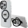 Karl Lagerfeld Klhmp15lhmrskhh Iphone 15 Pro 6.1 Biały Ring Stand Karl Head Telefondeksel