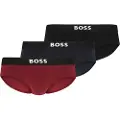 Hugo Boss for man. 50546561 Set of 3 One Briefs red, black, navy (S), Homewear, Multicolor, Cotton