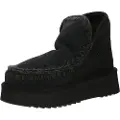 Mou for woman. MU.FW681000A Leather ankle boots Mini Eskimo Platform black (37), 8 to 10 cm, None, Casual