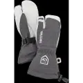 Hestra Army Leather Heli Ski, 3-finger Skihansker, Junior, Grey