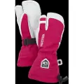 Hestra Army Leather Heli Ski, 3-finger Skihansker, Junior, Fuchsia