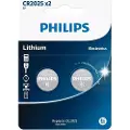 Philips Minicells Batteri CR2025P2/01B, Engangsbatteri, Lithium, 3 V, 2 stykker, 150 mAh, 3 år
