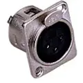 Stagg Female Panelmount XLR Socket Nickel