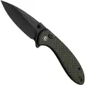 CIVIVI Faeger, Milled OD Green G-10, Black Stonewash