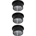 Paulmann Innfelt armatur Gil Coin 3StepDim rd starr LED 3x6W 2700K 230V sort matt/eisenAlu